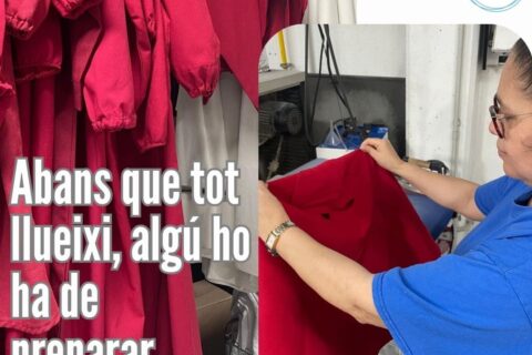 El servei de bugaderia de la Fundació Iris dona suport a entitats durant la Setmana Santa