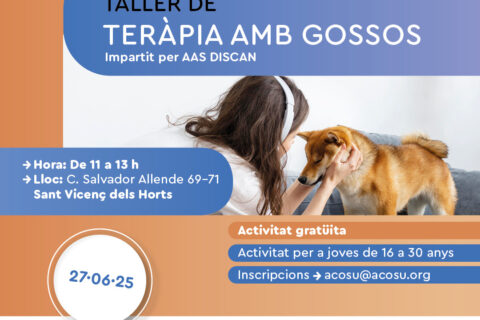 Teràpia amb gossos gràcies a Ocell de foc