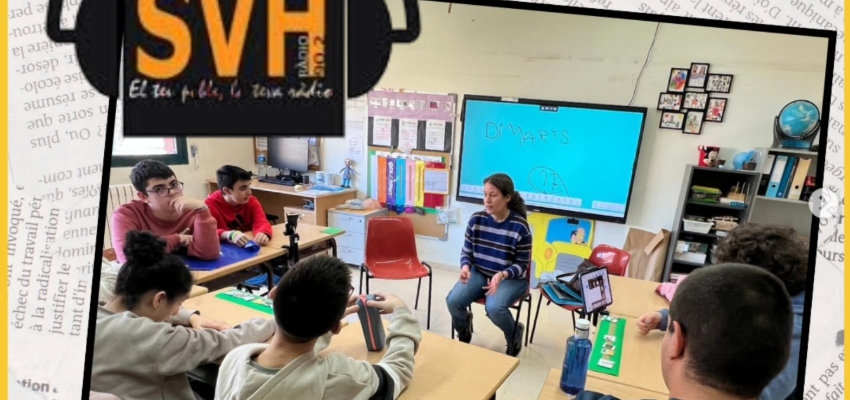 L’alumnat de l’Escola Especial Iris participa en el projecte Aula Dial de Ràdio Sant Vicenç