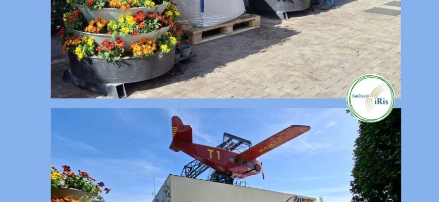 Treballs de plantació del servei de jardineria del CET Iris al parc del Tibidabo