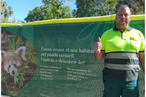 Els professionals del CET de Jardineria Iris participen en l’adequació del nou espai del panda vermell al Zoo de Barcelona
