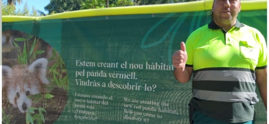 Los profesionales del CET Jardineria Iris participan en la adecuación del nuevo espacio del panda rojo en el Zoo de Barcelona